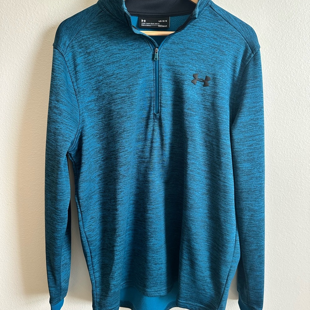 LG Blue and Black Quarter-Zip Pullover